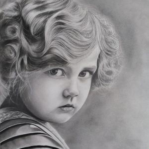 Portrait d'enfant - Dessin au crayon