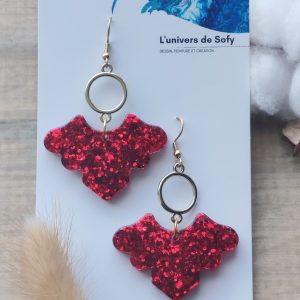 Boucles d'oreilles en résine