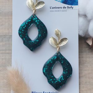 Boucles d'oreilles en résine