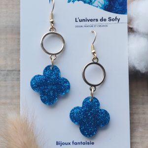 Boucles d'oreilles en résine