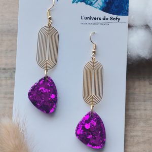 Boucles d'oreilles en résine