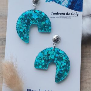 Boucles d'oreilles en résine