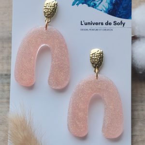 Boucles d'oreilles en résine