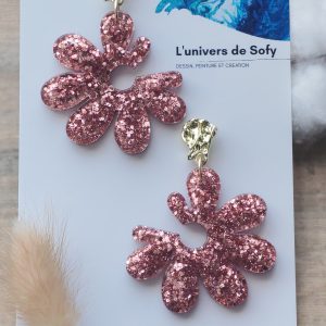 Boucles d'oreilles en résine