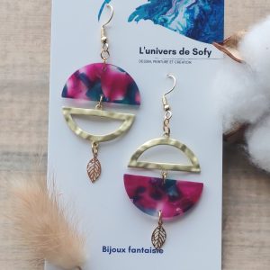 Boucles d'oreilles asymétriques