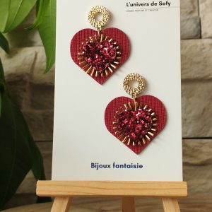 Boucles d'oreilles en Simili cuir