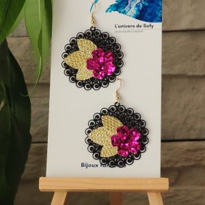 Boucles d'oreilles en Simili cuir