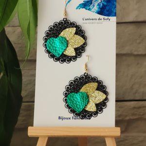 Boucles d'oreilles en Simili cuir