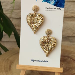 Boucles d'oreilles en résine