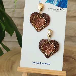 Boucles d'oreilles en Simili cuir