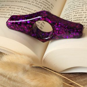Bague de lecture en résine - taille moyen pouce