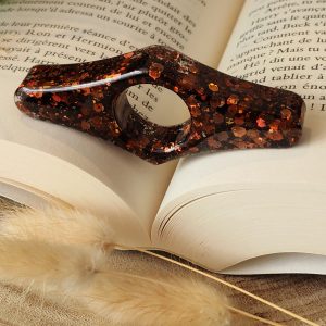 Bague de lecture en résine - taille moyen pouce