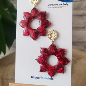Boucles d'oreilles en résine
