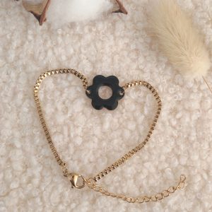 Bracelet chaîne fleur