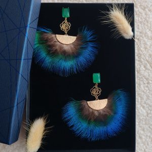 Box boucles d'oreilles plumes