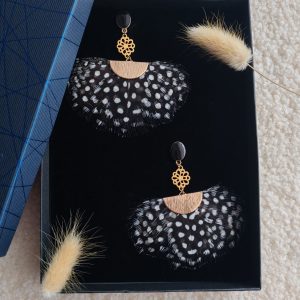 Box boucles d'oreilles plumes