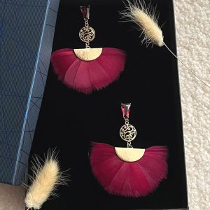 Box boucles d'oreilles plumes