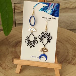Boucles d'oreilles asymétriques