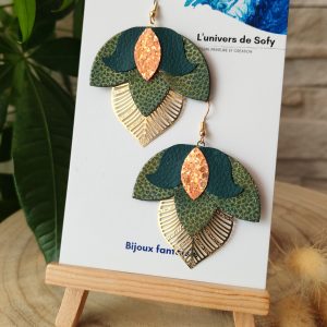 Boucles d'oreilles en Simili cuir