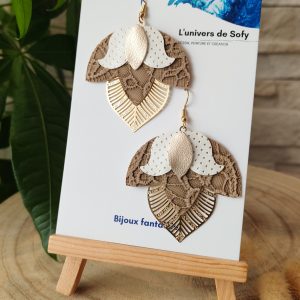 Boucles d'oreilles en Simili cuir