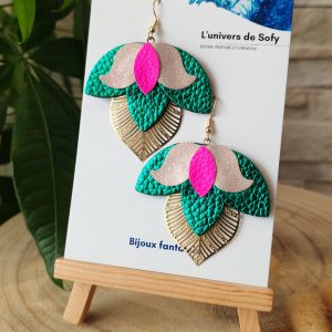 Boucles d'oreilles en Simili cuir