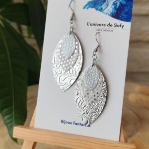 Boucles d'oreilles en Simili cuir