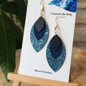 Boucles d'oreilles en Simili cuir