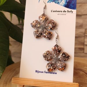 Boucles d'oreilles en résine