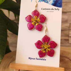 Boucles d'oreilles en résine