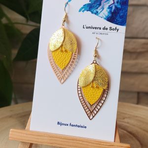 Boucles d'oreilles en Simili cuir