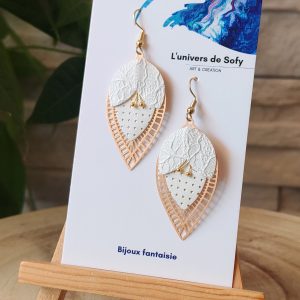 Boucles d'oreilles en Simili cuir