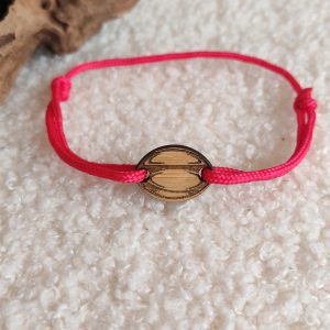 Bracelet ajustable en bois de bambou