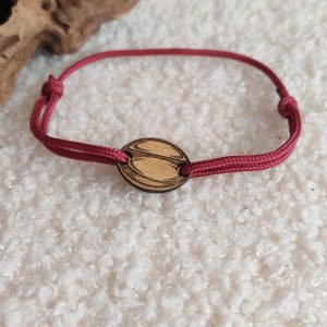 Bracelet ajustable en bois de bambou