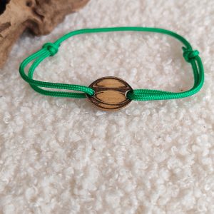 Bracelet ajustable en bois de bambou