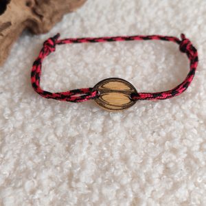 Bracelet ajustable en bois de bambou
