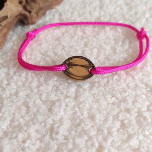 Bracelet ajustable en bois de bambou