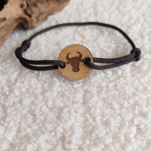 Bracelet ajustable en bois de bambou