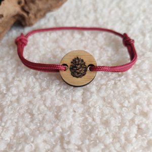 Bracelet ajustable en bois de bambou