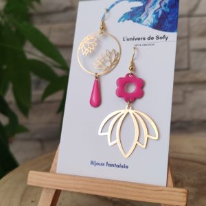 Boucles d'oreilles asymétriques