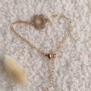 Bracelet chaîne fleur
