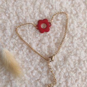 Bracelet chaîne fleur