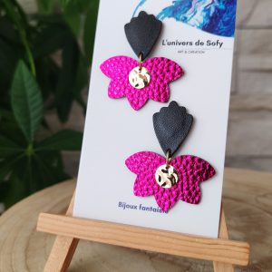 Boucles d'oreilles similicuir