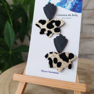 Boucles d'oreilles similicuir