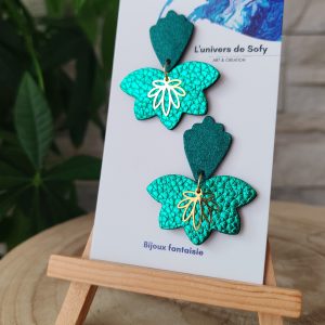 Boucles d'oreilles similicuir