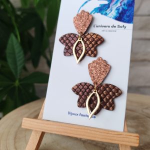 Boucles d'oreilles similicuir