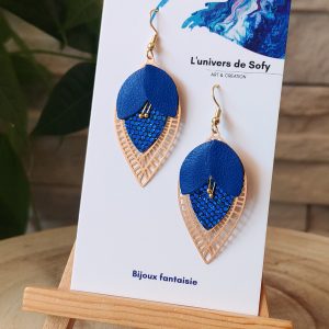 Boucles d'oreilles en Simili cuir